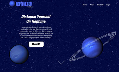 Planet landing page